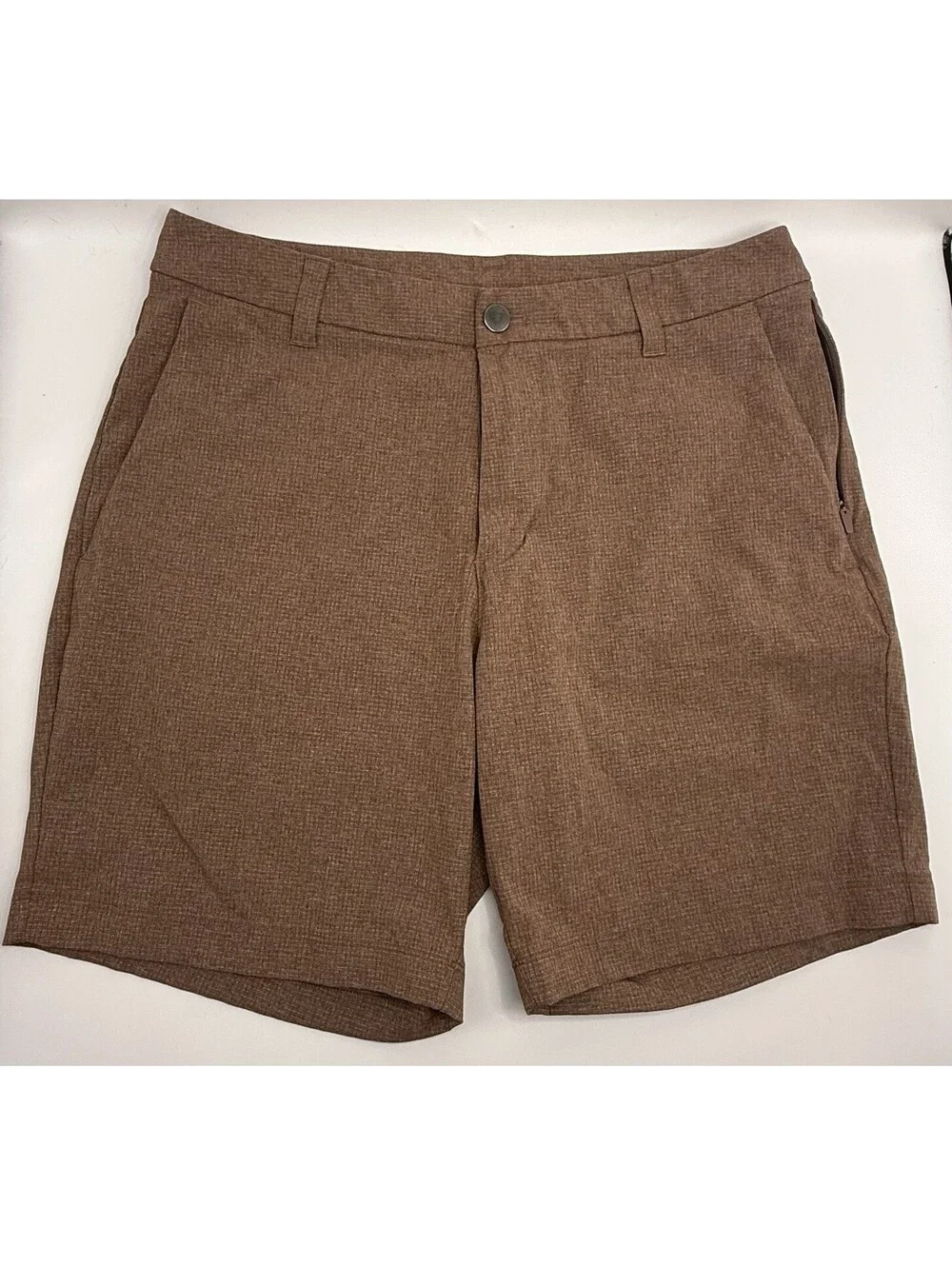 Lululemon Commission Classic Shorts Mens 30 Brown 7” Stretch